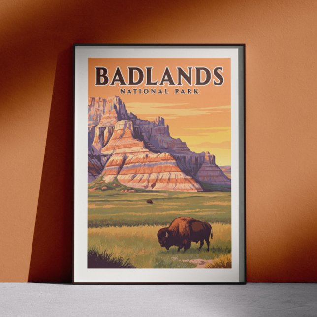 Póster Parque nacional Vintage Badlands (Subido por el creador)