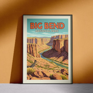 Póster Parque nacional Vintage Big Bend