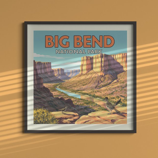 Póster Parque nacional Vintage Big Bend (Subido por el creador)