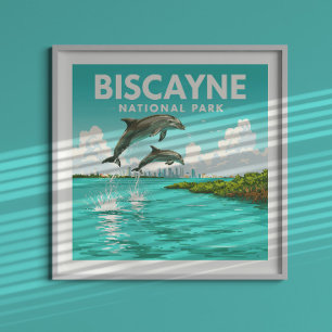 Póster Parque nacional Vintage Biscayne