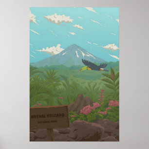 Póster Parque Nacional Volcán Arenal Costa Rica Viajes