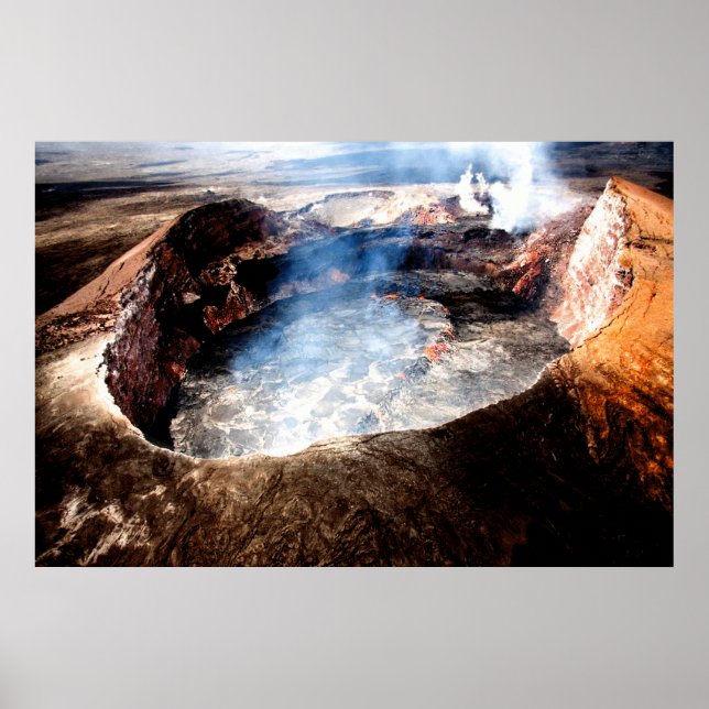 Póster Parque nacional Volcán Hawái (Frente)