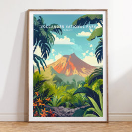 Póster Parque nacional Volcanes Poster Hawái, Volcanes