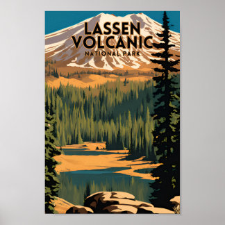 Póster Parque nacional volcánico de Lassen