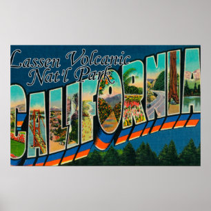 Póster Parque nacional volcánico de Lassen, CA