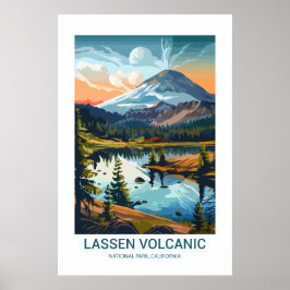 Póster Parque nacional volcánico de Lassen California EE.