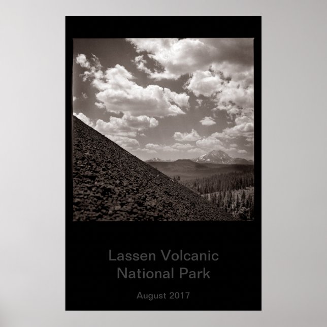Póster Parque nacional volcánico de Lassen, Cinder Cone (Frente)