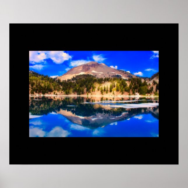 Póster Parque nacional volcánico Lake View Lassen (Frente)