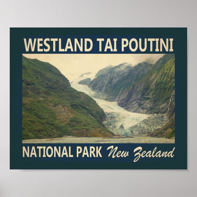 Póster Parque nacional Westland Tai Poutini (Frente)