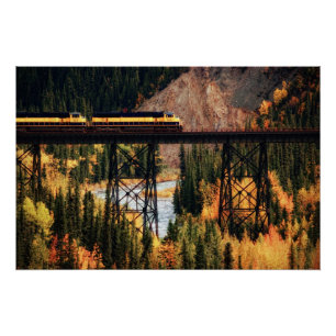 Póster Parque nacional y coto los E.E.U.U. Alaska de