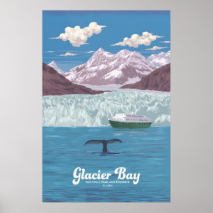 Póster Parque Nacional y Reserva Glaciar Bay Viajes