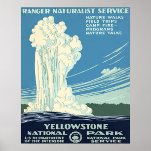 Póster Parque nacional Yellowstone
