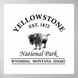 Póster Parque nacional Yellowstone