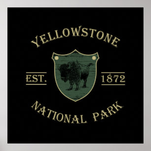 Póster Parque nacional Yellowstone