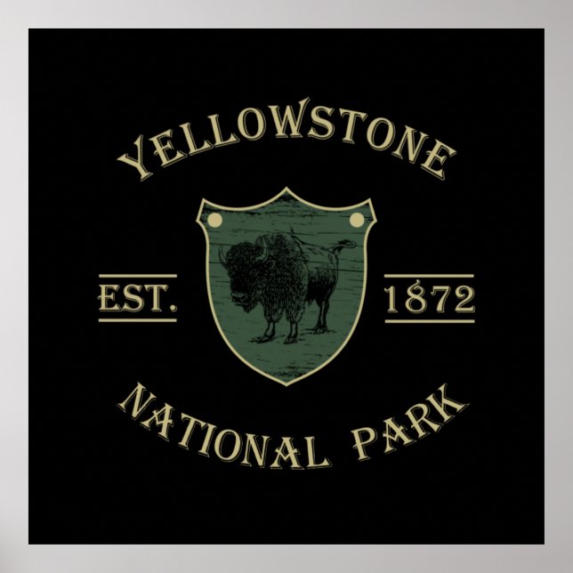 Póster Parque nacional Yellowstone (Frente)