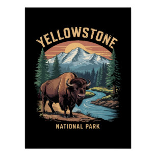 Póster Parque nacional Yellowstone
