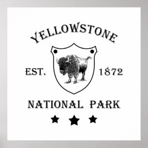 Póster Parque nacional Yellowstone