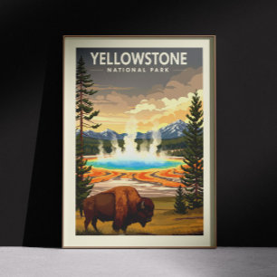 Póster Parque nacional Yellowstone