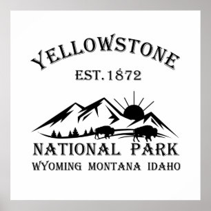 Póster Parque nacional Yellowstone