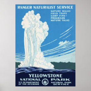 Póster Parque nacional Yellowstone