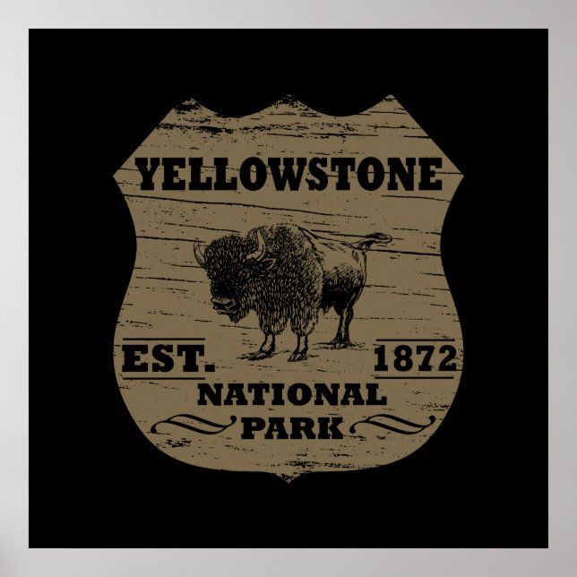 Póster parque nacional yellowstone (Frente)