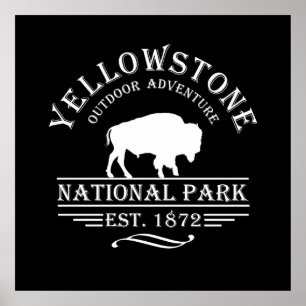 Póster Parque nacional Yellowstone