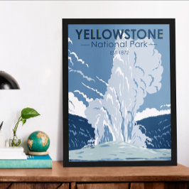 Póster Parque nacional Yellowstone Antigua cosecha fiel