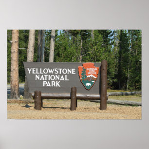 Póster Parque Nacional Yellowstone, cartel, Wyoming, EE.