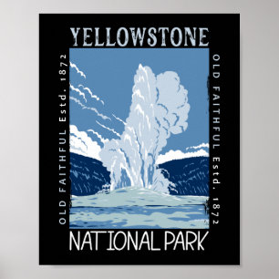 Póster Parque nacional Yellowstone Dolor de los antiguos