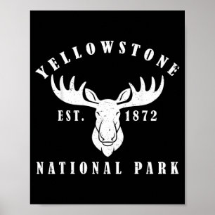 Póster Parque Nacional Yellowstone Establecido al Aire Li