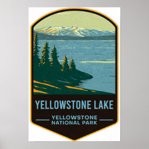 Póster Parque nacional Yellowstone Lake Yellowstone
