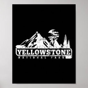 Póster Parque Nacional Yellowstone Me Encanta Hacer Sende