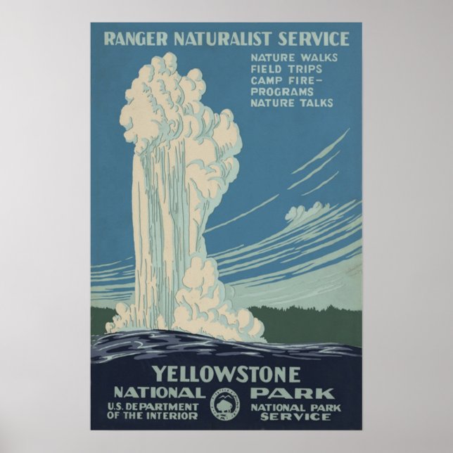 Póster Parque nacional Yellowstone Old Faith (Frente)