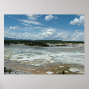 Póster Parque nacional Yellowstone tierra caliente, geyse