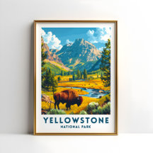 Parque nacional Yellowstone Viaje Imprimir Poster
