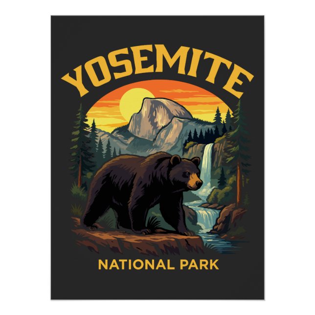 Póster Parque nacional Yosemite (Anverso)