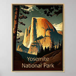 Póster Parque nacional Yosemite