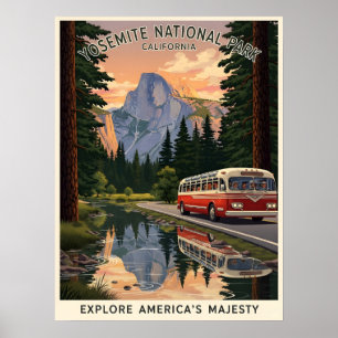 Póster Parque nacional Yosemite