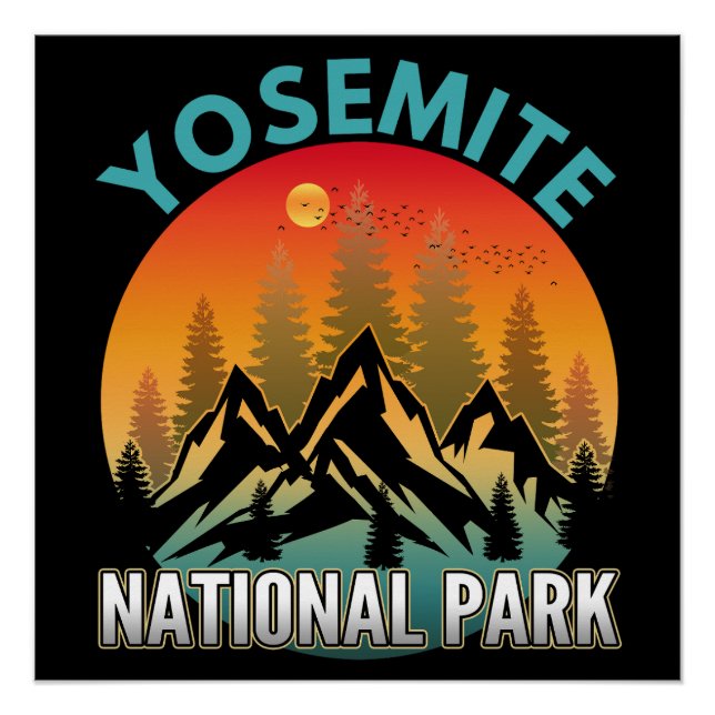 Póster Parque nacional Yosemite (Anverso)