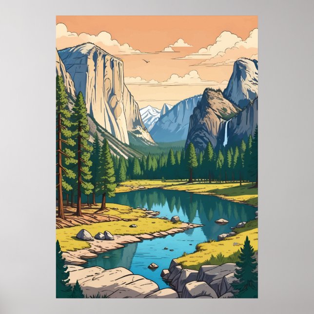 Póster Parque Nacional Yosemite (Frente)