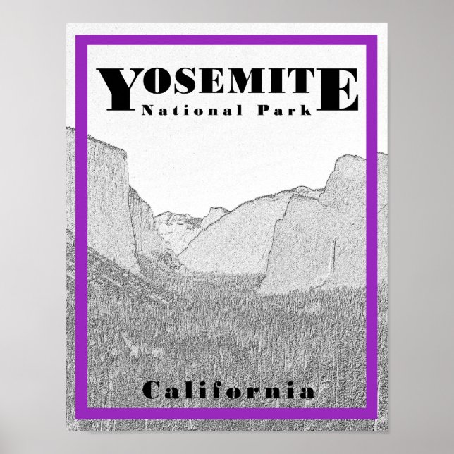 Póster Parque Nacional Yosemite - 11 x 14 Poster (Frente)