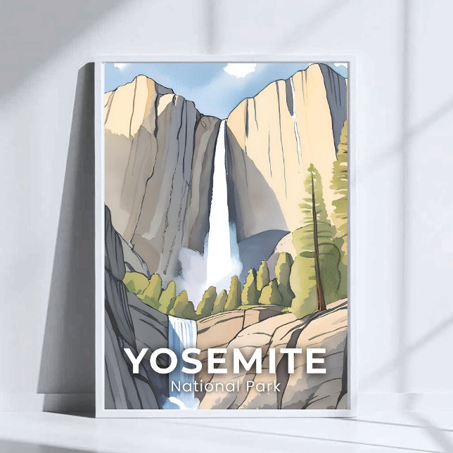 Póster Parque Nacional Yosemite | Acuarela de Viaje (Subido por el creador)