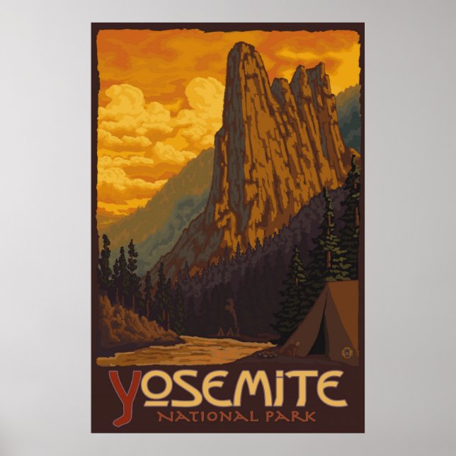 Póster Parque Nacional Yosemite, CA - Poster de Rock Sent (Frente)