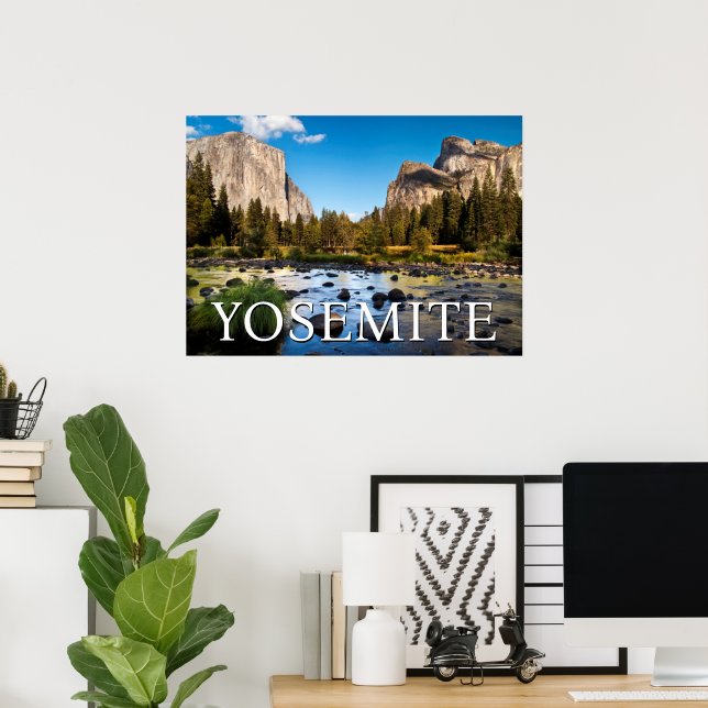 Póster Parque Nacional Yosemite, California (Oficina en casa)