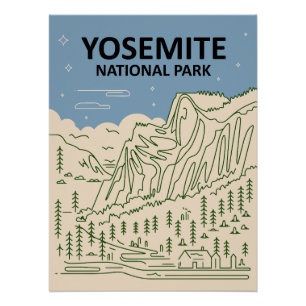 Póster Parque nacional Yosemite California