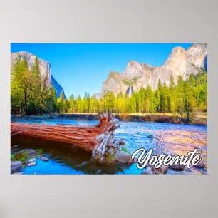 Póster Parque Nacional Yosemite, California, Estados Unid