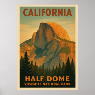 Póster Parque nacional Yosemite de California - Media Dom