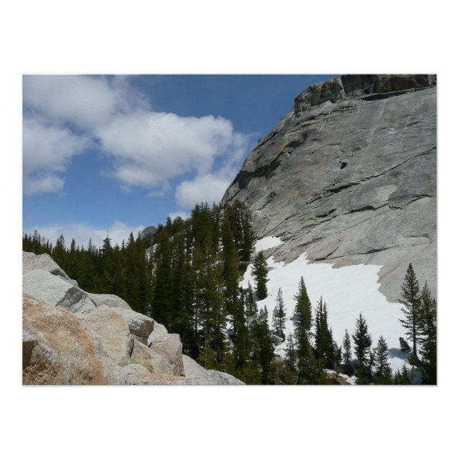 Póster Parque nacional Yosemite de nevadas de granito II (Anverso)
