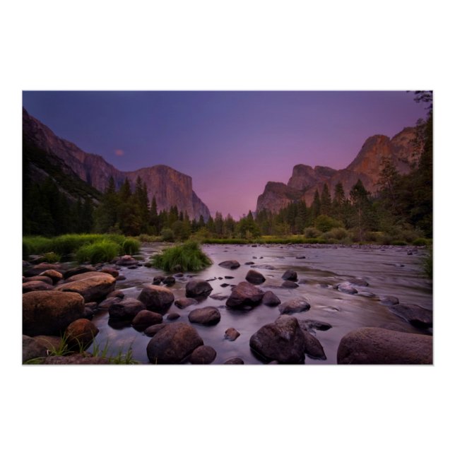Póster Parque nacional Yosemite en Dusk (Anverso)