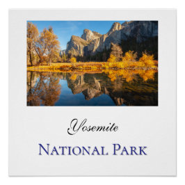 Póster Parque nacional Yosemite en otoño